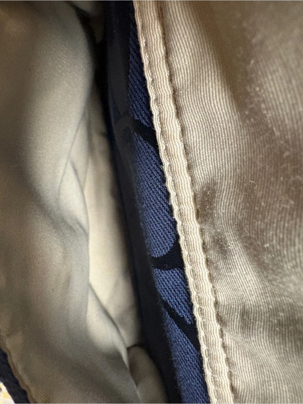 Coach Navy Signature Jacquard Crossbody Shoulder Bag